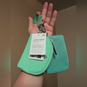 Lululemon Citra Lime/Smoky Mint Dual Pouch Wristlet